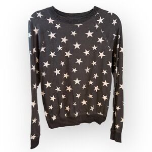 Simply Threads Star Print Pullover Crew Neck Long Sleeve Top Size L‎